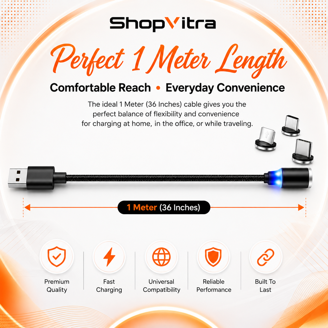 Perfect 1-meter charging cable