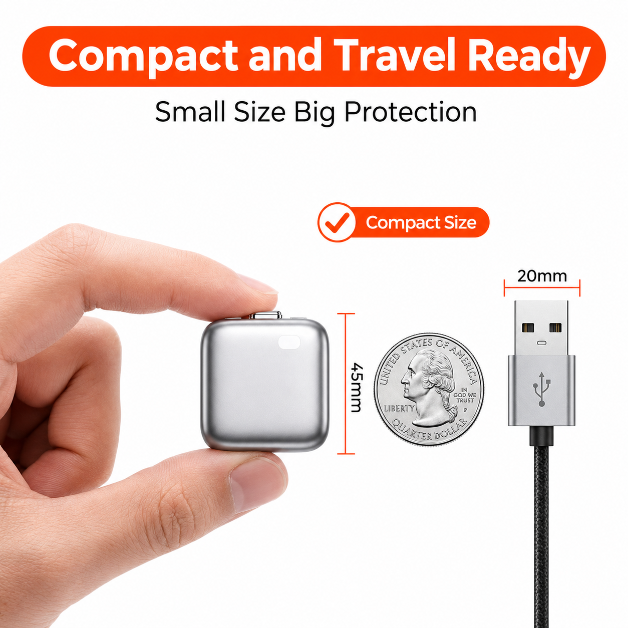 Compact-travel-ready-smart charging-adapter