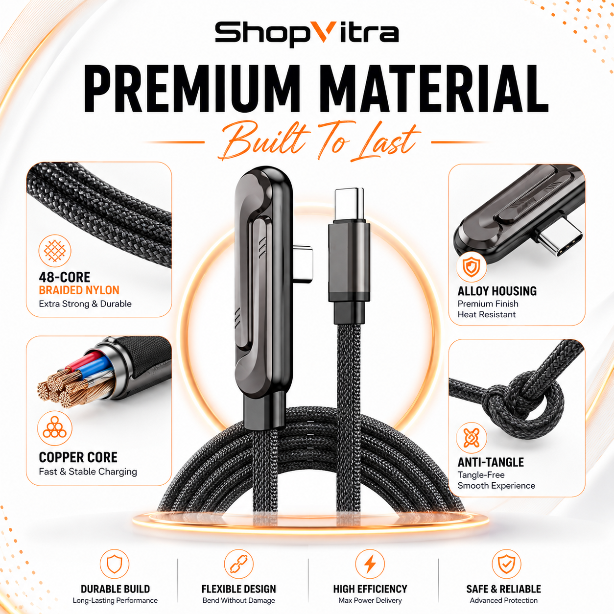 Premium braided USB-C cable
