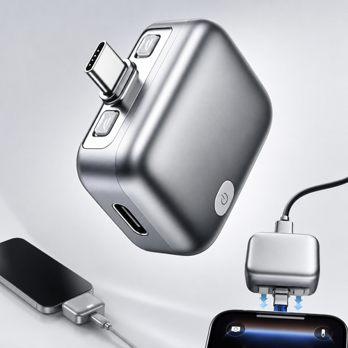 Silver-auto-stop-charging-adapter product-view