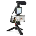 Phone-video-making-kit-with-microphone-LED-light-and-mini-tripod