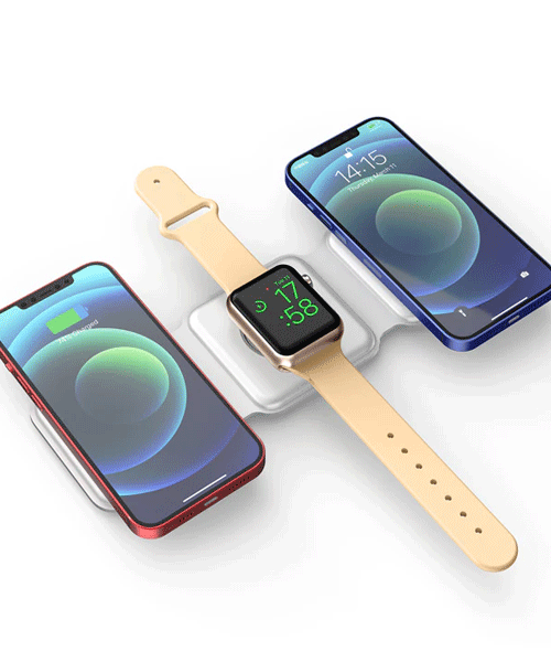 3-in-1 magnetic wireless charger for phone, watch and earbuds
